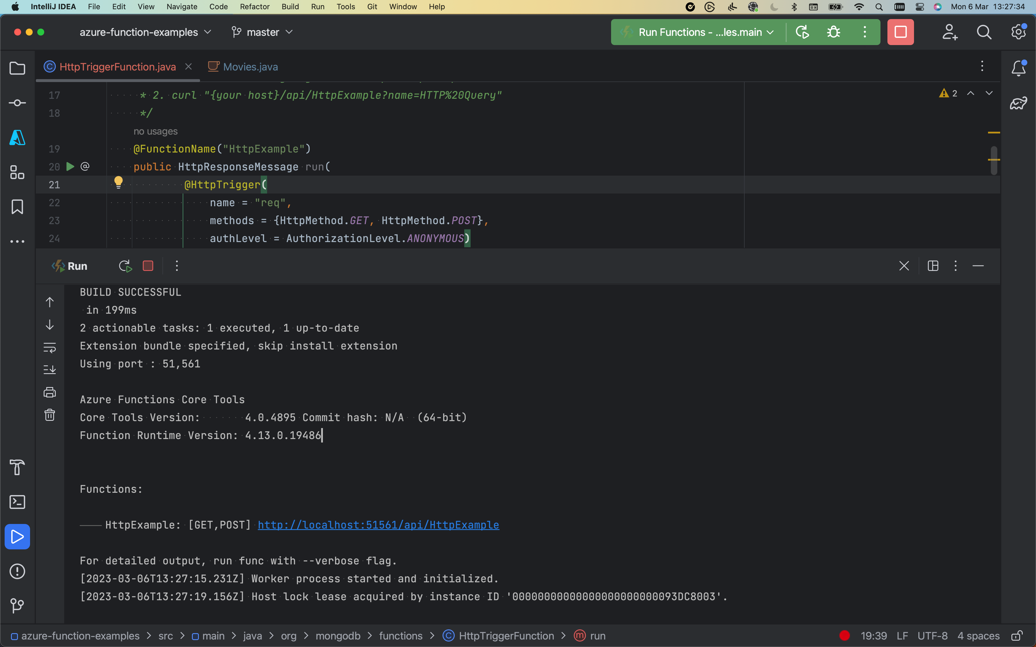 Hello World output console